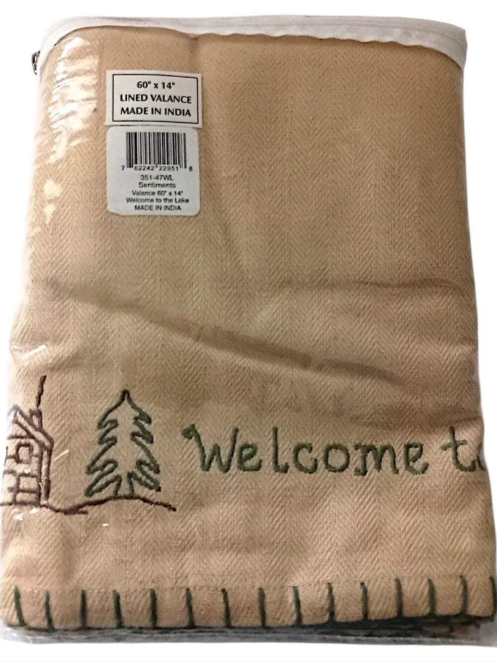 Park Designs Valance Curtain Welcome To The‎ Lake Lined 60x14 Rustic Cabin Lodge